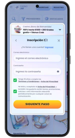 Regístrate y juega
