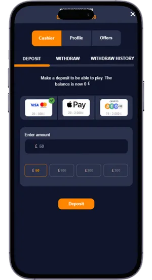 Make a deposit.