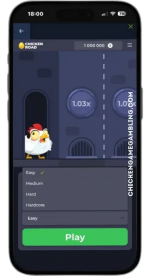 Ustawienia trudności i stawek Chicken Road